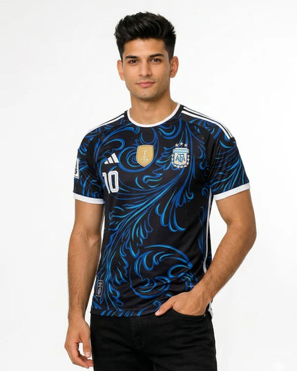 Argentina Black Edition Printed T-Shirt – Premium Sports Jersey Style
