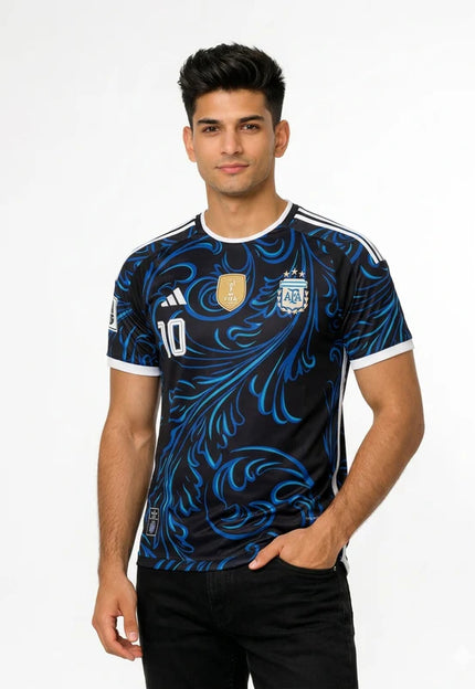 Argentina Black Edition Printed <strong>T-Shirt – Premium</strong> Sports Jersey Style