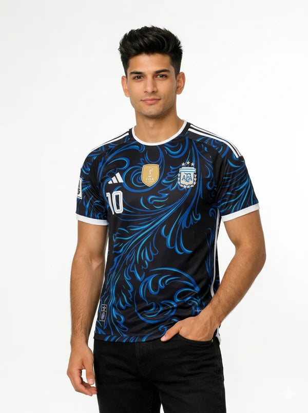 Argentina Black Edition Printed T-Shirt – Premium Sports Jersey Style